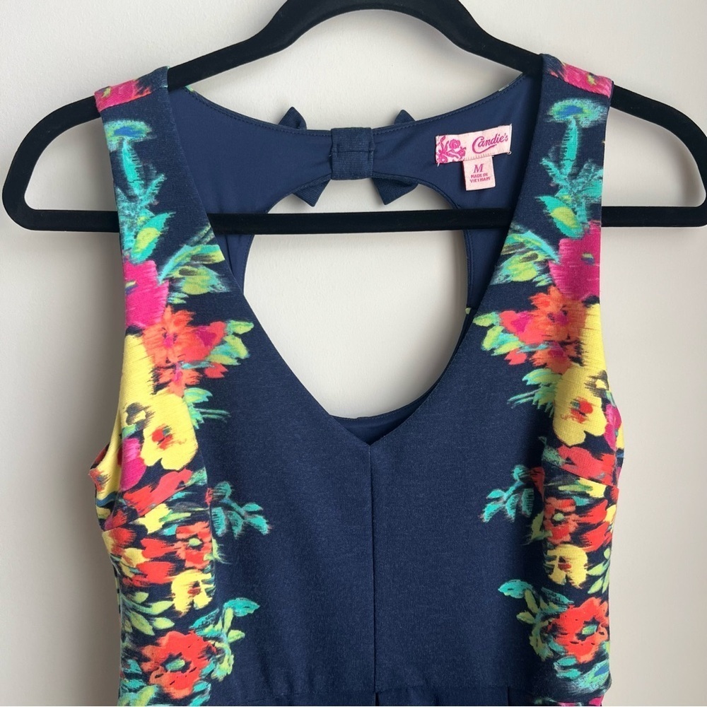 Candie's Blue Halter Cut Out Mini Dress - Picture 4 of 8